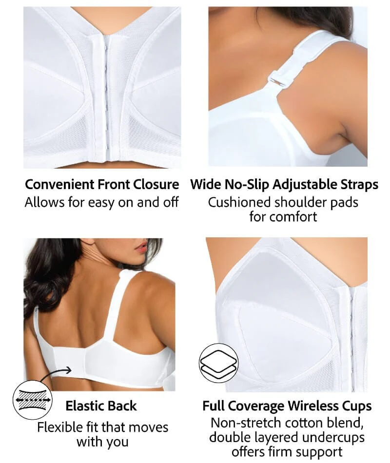 Exquisite Form Fully Front Close Wire-Free Classic Support Bra - Nude - Image 5