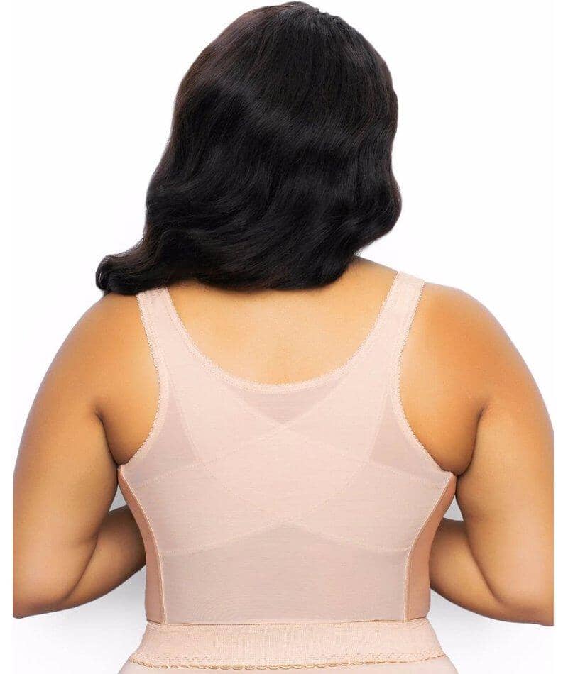 Exquisite Form Fully Front Close Wire-Free Longline Posture With Lace Bra - Rose Beige - Image 2