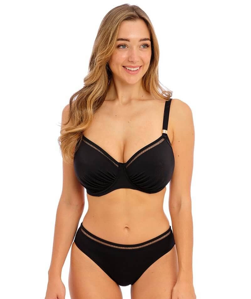 Fantasie Swim East Hampton Underwire Gathered Full Cup Bikini Top - Black - Image 4