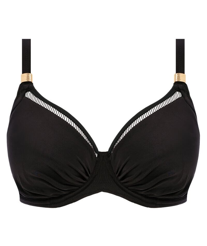 Fantasie Swim East Hampton Underwire Gathered Full Cup Bikini Top - Black - Image 6
