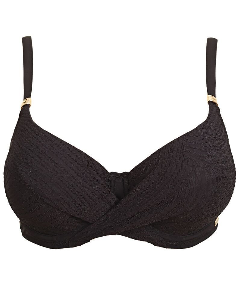 Fantasie Swim Ottawa Underwired Wrap Front Full Cup Bikini Top - Black - Image 5
