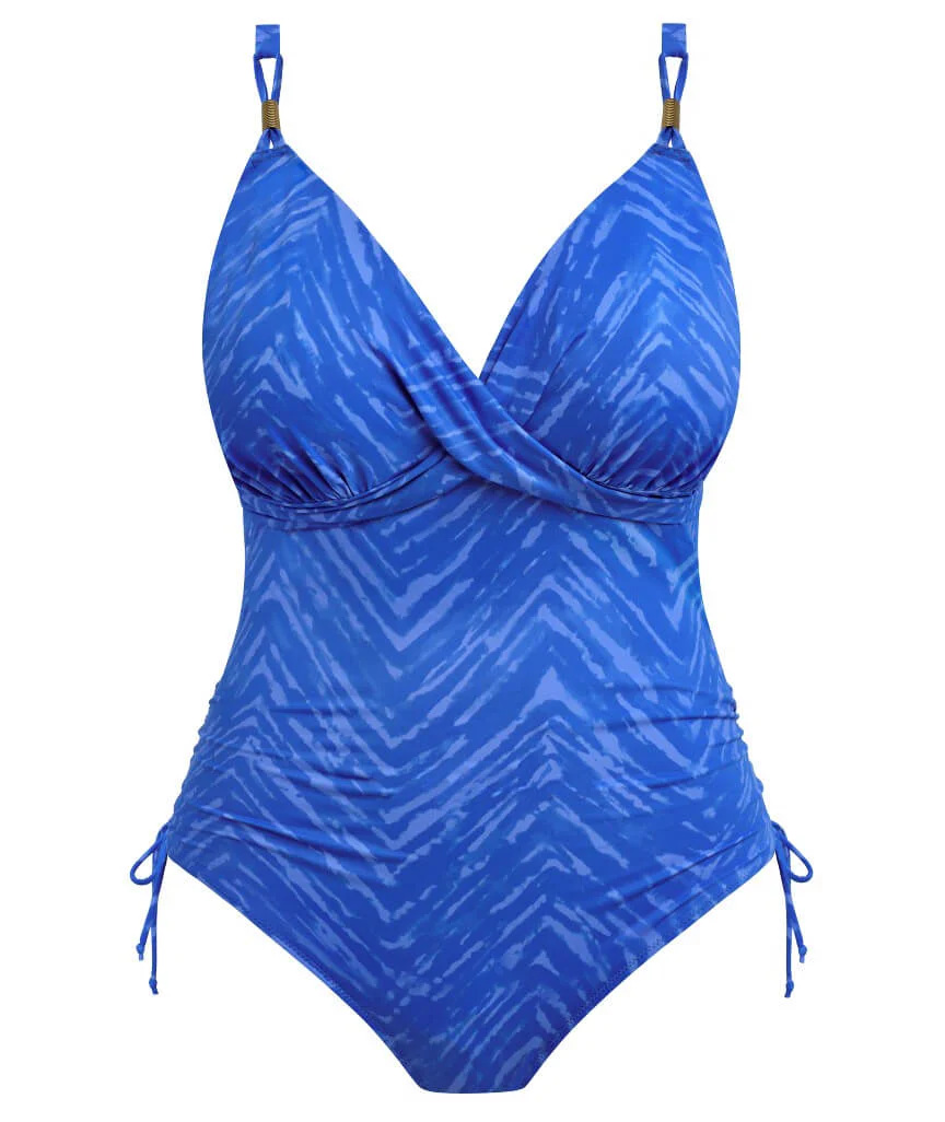 Fantasie Swim Punta Mita Underwire Plunge One Piece Swimsuit - Sapphire - Image 4