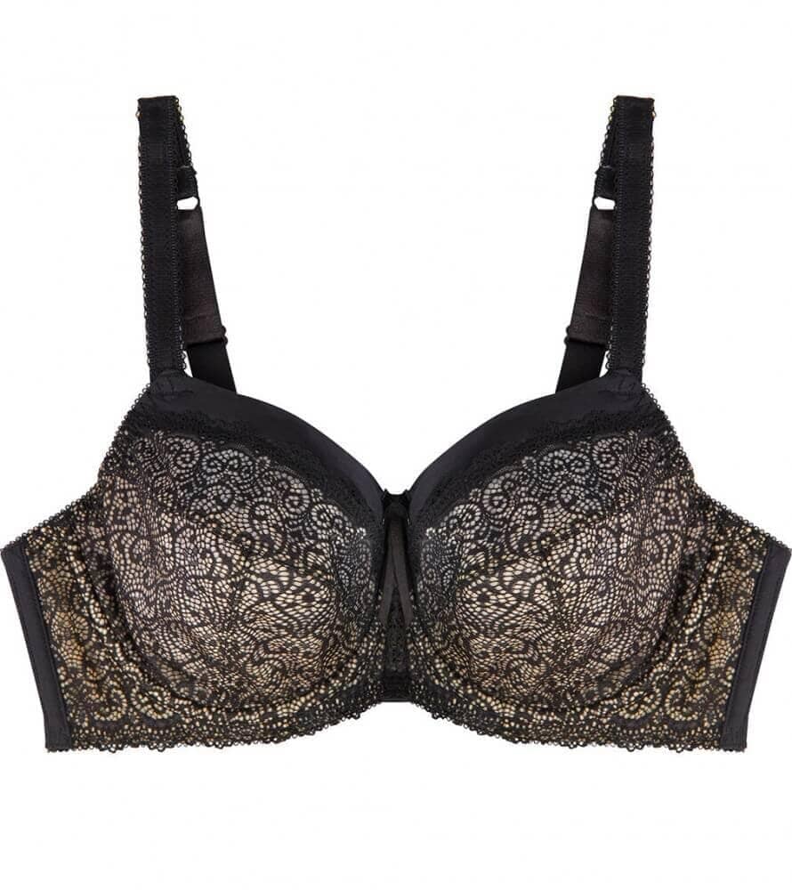 Fayreform Delicate Lace Underwire Bra - Black/Cream Tan - Image 6