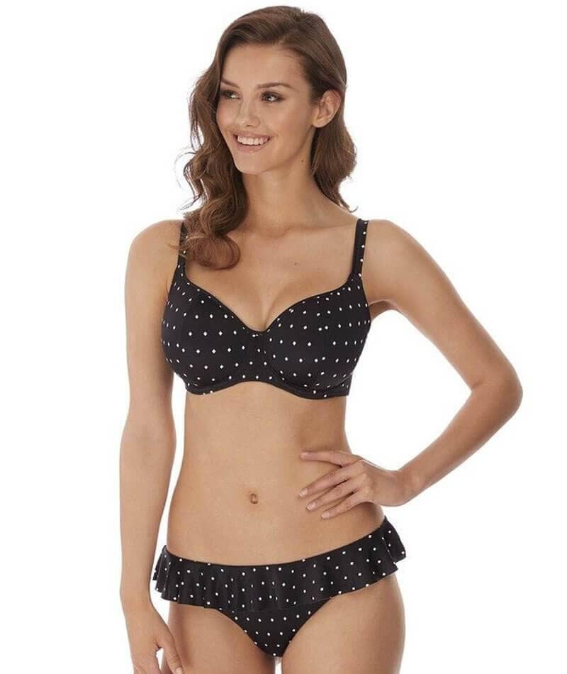 Freya Swim Jewel Cove Underwire Sweetheart Bikini Top - Black - Image 3