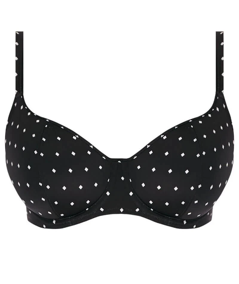 Freya Swim Jewel Cove Underwire Sweetheart Bikini Top - Black - Image 5