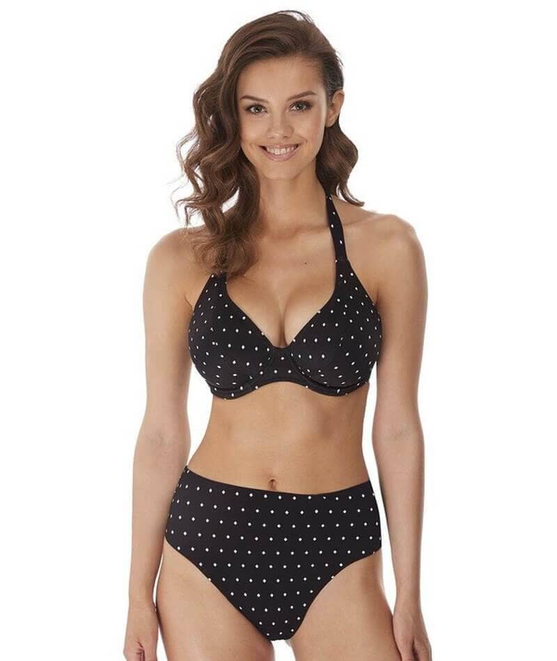 Freya Swim Jewel Cove Underwire Banded Halter Bikini Top - Black - Image 3