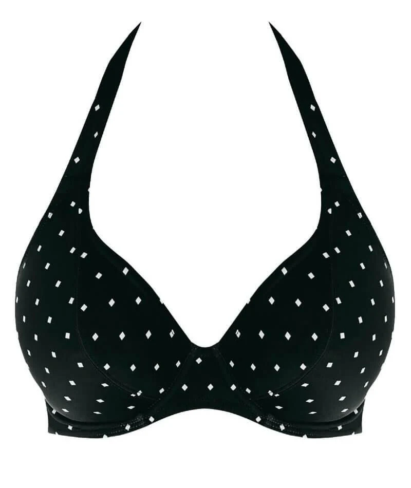 Freya Swim Jewel Cove Underwire Banded Halter Bikini Top - Black - Image 5