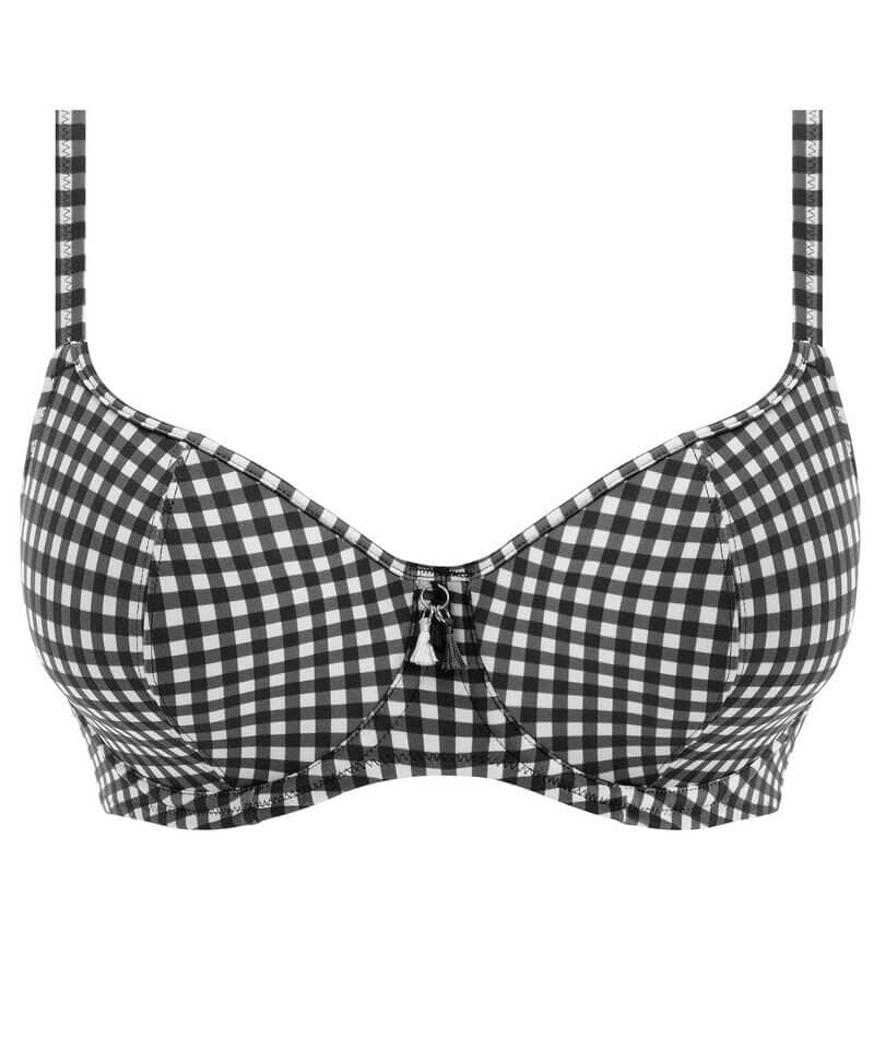 Freya Swim Check In Underwired Sweetheart Bikini Top - Monochrome - Image 7