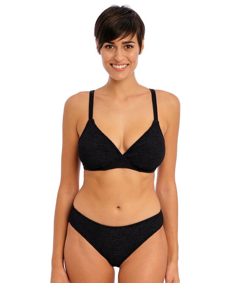 Freya Swim Ibiza Waves Underwire Plunge Bikini Top - Black - Image 3