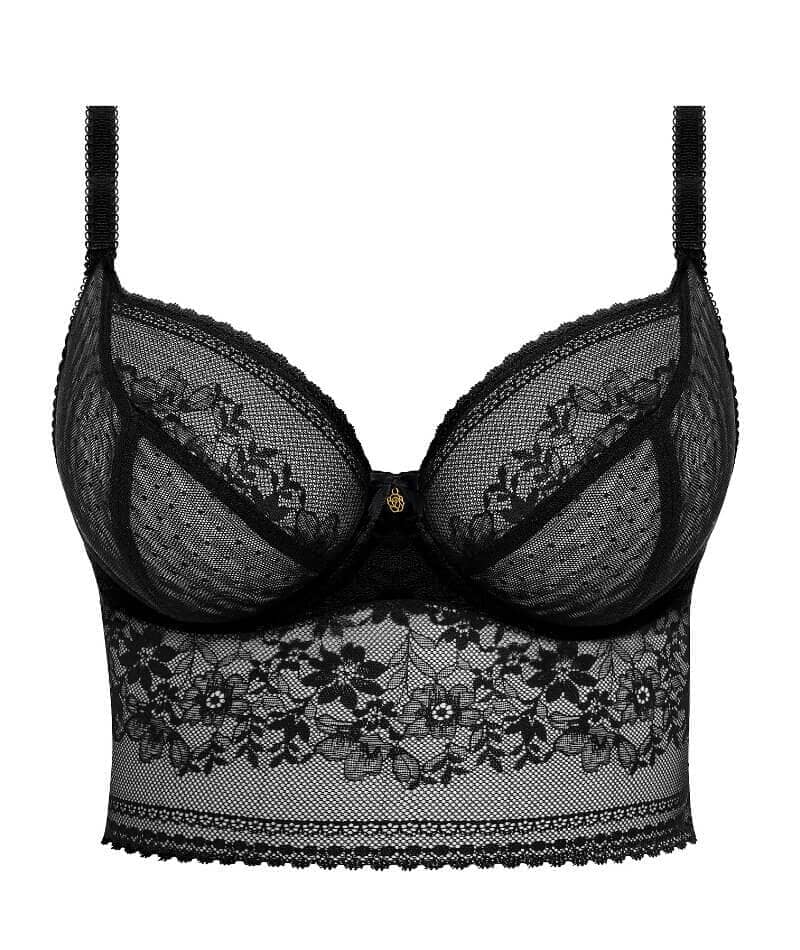 Freya Sydnie Underwire Longline Bra - Black - Image 5