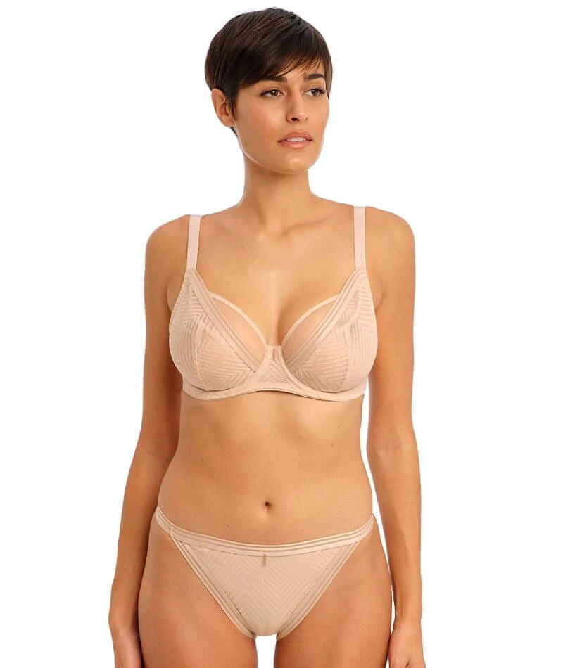 Freya Tailored Underwire High Apex Plunge Bra - Natural Beige - Image 3