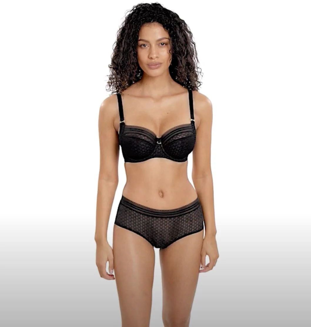 Freya Viva Underwired Side Support Bra - Lace Noir/Black - Image 3