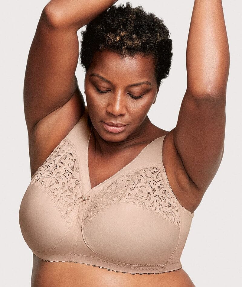 Glamorise Magiclift Cotton Support Wire-Free Bra - Cafe - Image 6
