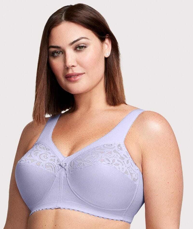 Glamorise Magiclift Cotton Support Wire-Free Bra - Lilac - Image 5