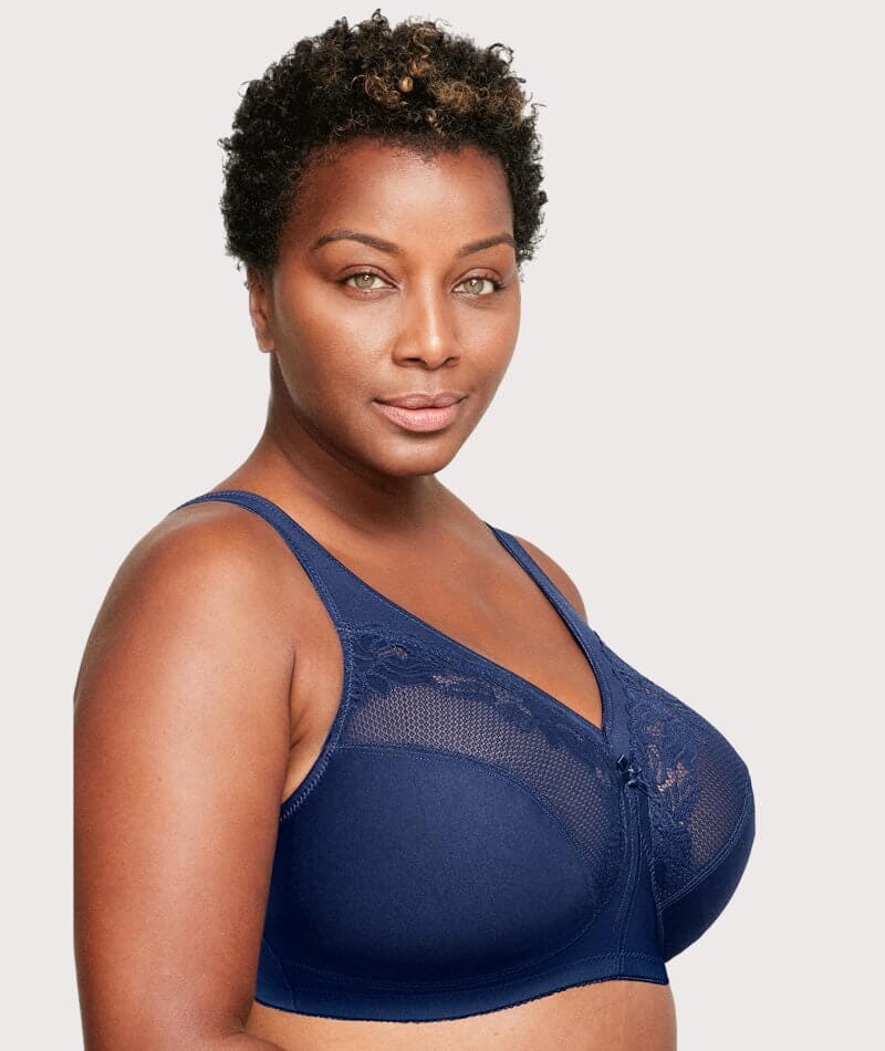 Glamorise Magiclift Minimizer Wire-Free Bra - Blue - Image 3