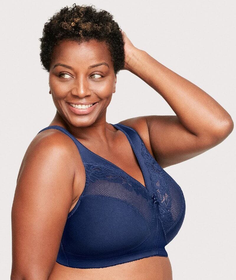 Glamorise Magiclift Minimizer Wire-Free Bra - Blue - Image 6