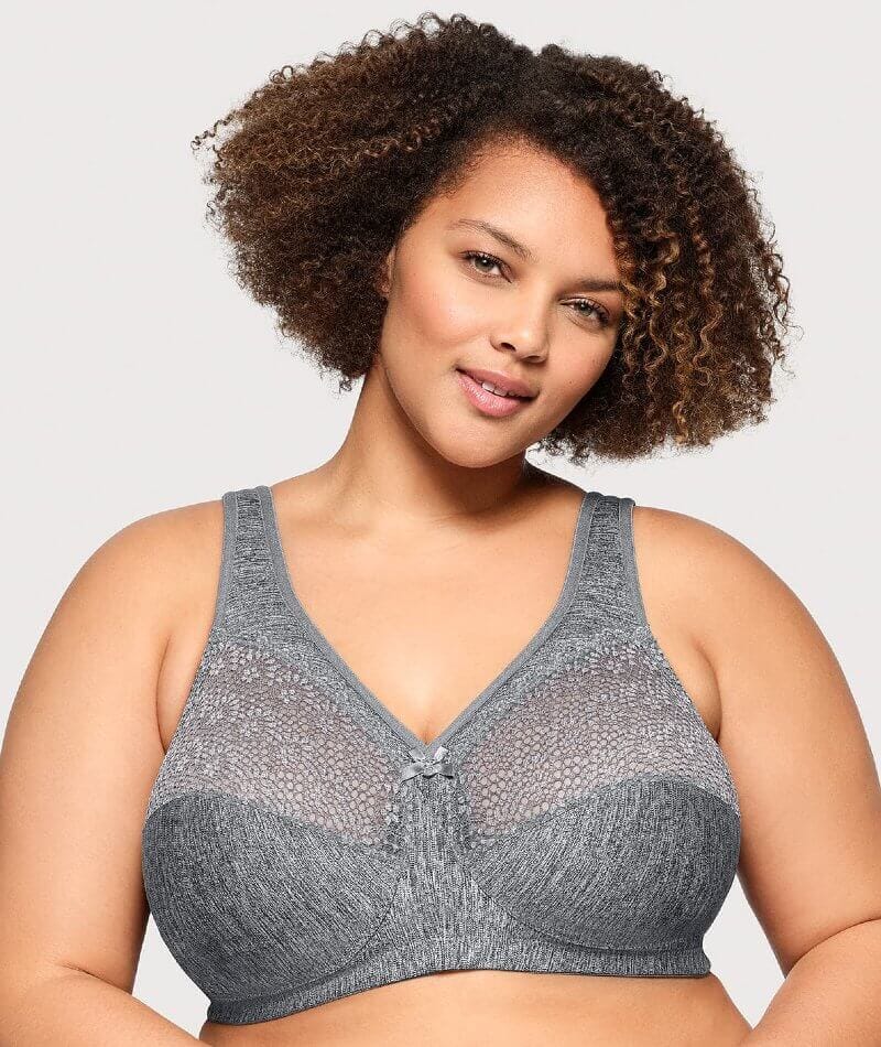 Glamorise Magiclift Moisture Control Wire-Free Bra - Gray - Image 3