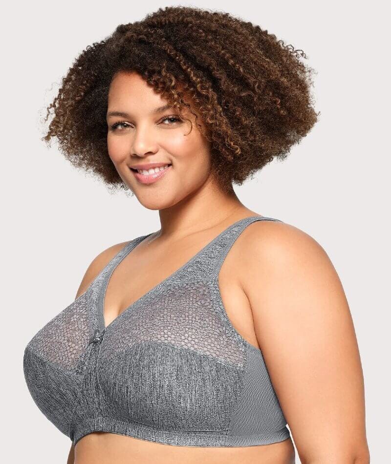 Glamorise Magiclift Moisture Control Wire-Free Bra - Gray - Image 4