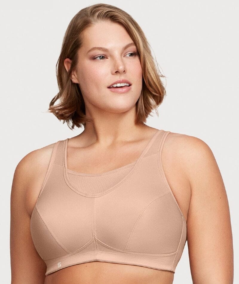 Glamorise No-Bounce Camisole Wire-Free Sports Bra - Cafe - Image 3