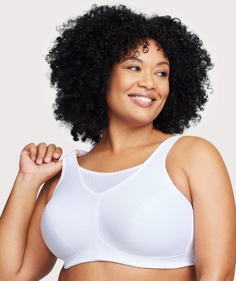 Glamorise No-Bounce Camisole Wire-Free Sports Bra - White - Image 3