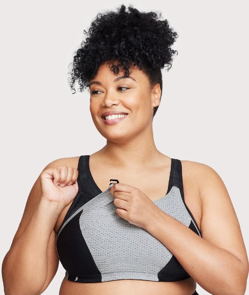 Glamorise Custom Control Wire-Free Sports Bra - Black - Image 3