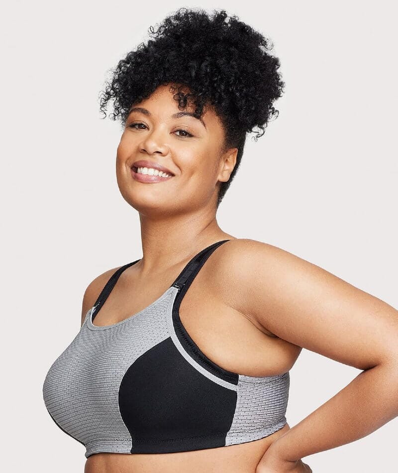 Glamorise Custom Control Wire-Free Sports Bra - Black - Image 4