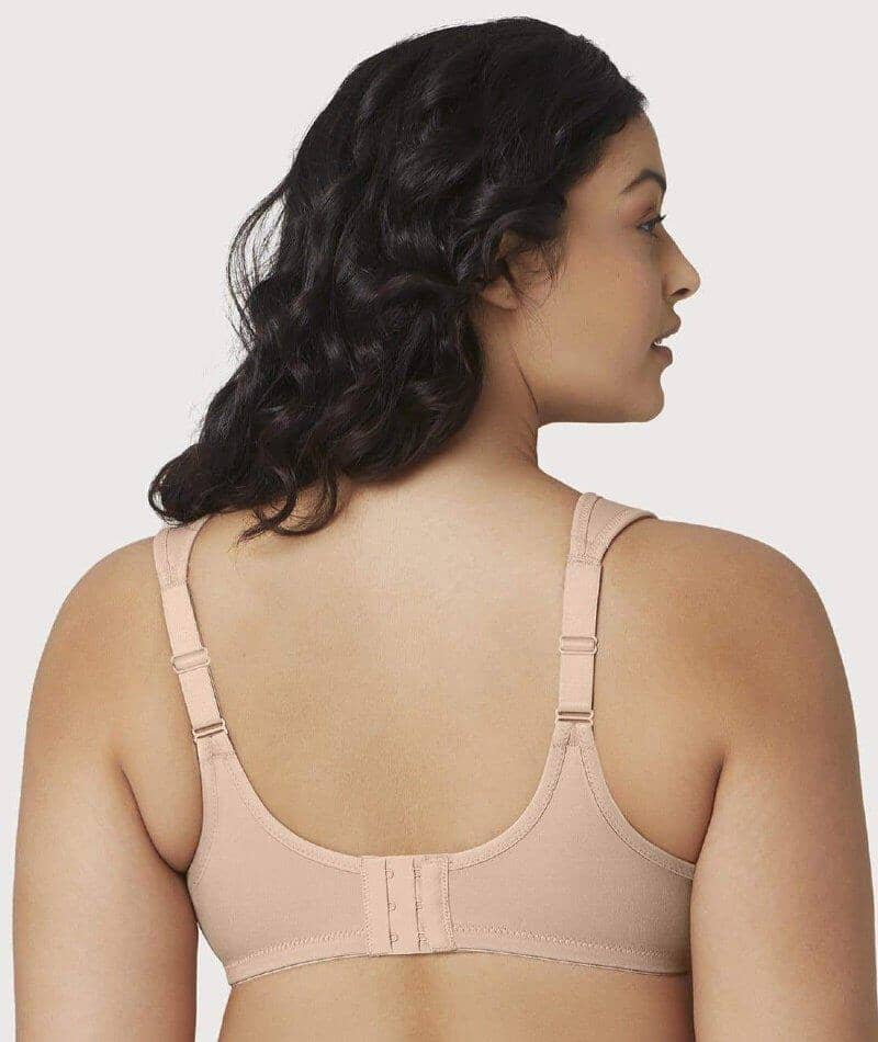 Glamorise Low Cut WonderWire Lace Bra - Cafe - Image 2