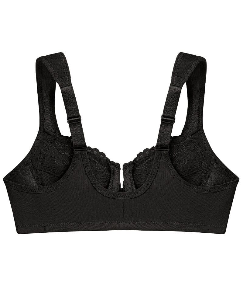 Glamorise WonderWire Front-Closure Bra - Black - Image 10