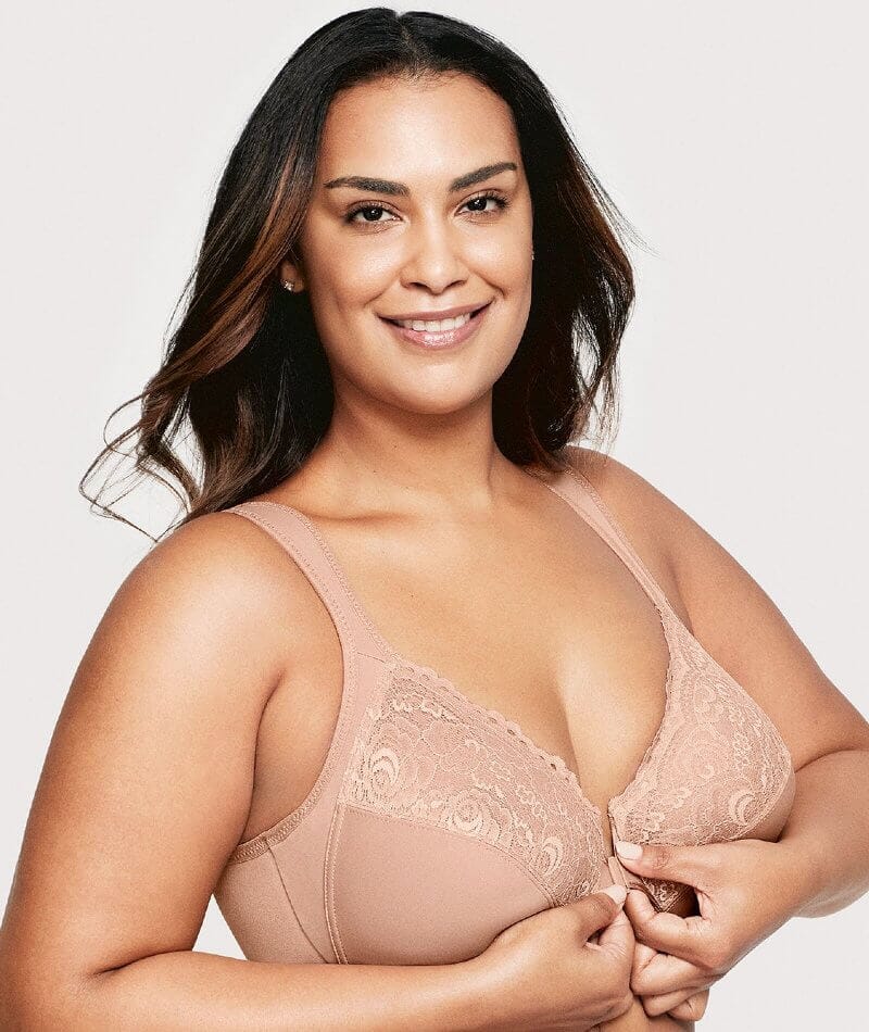 Glamorise WonderWire Front-Closure Bra - Cappuccino - Image 3