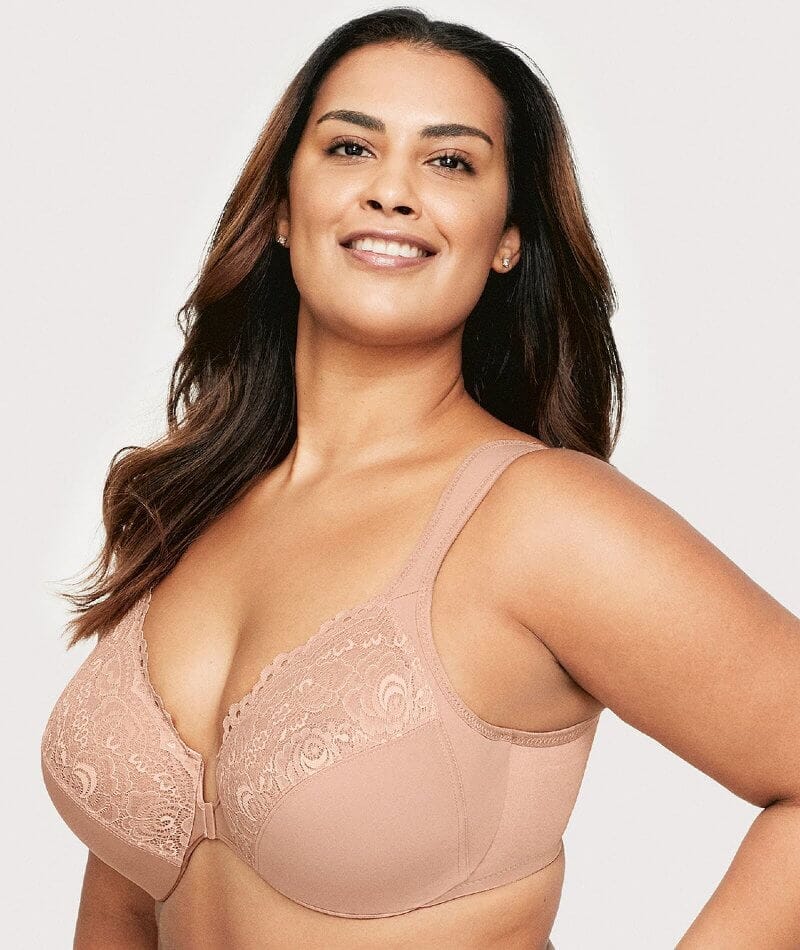 Glamorise WonderWire Front-Closure Bra - Cappuccino - Image 5