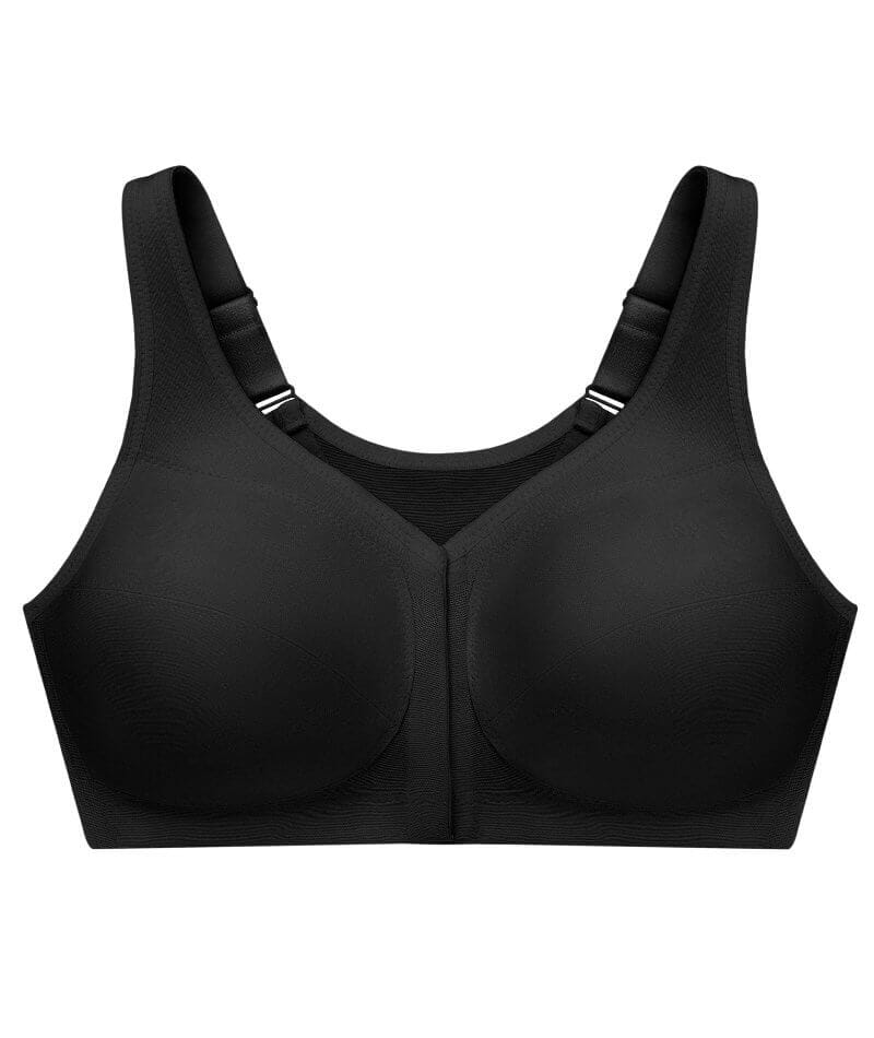 Glamorise Magiclift Front-Closure Posture Back Wire-Free Bra - Black - Image 7