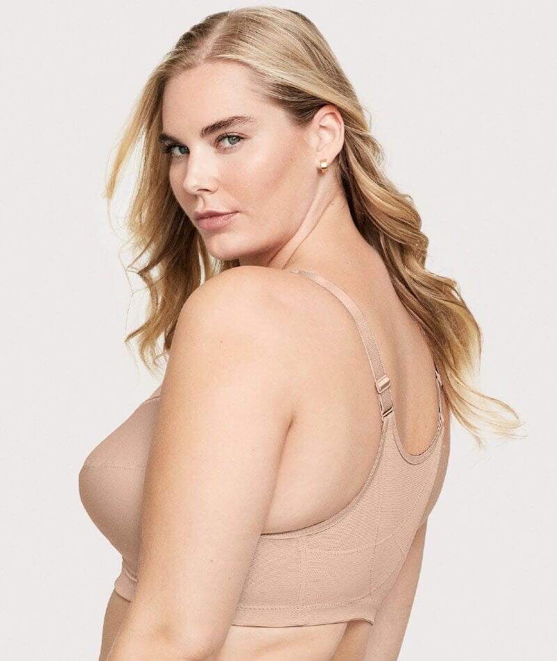 Glamorise Magiclift Front-Closure Posture Back Wire-Free Bra - Cafe - Image 5