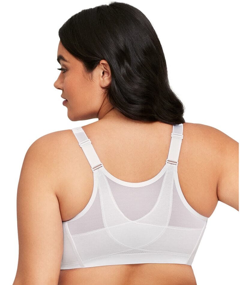 Glamorise Magiclift Front-Closure Posture Back Wire-Free Bra - White - Image 2