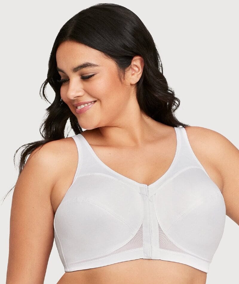 Glamorise Magiclift Front-Closure Posture Back Wire-Free Bra - White - Image 6