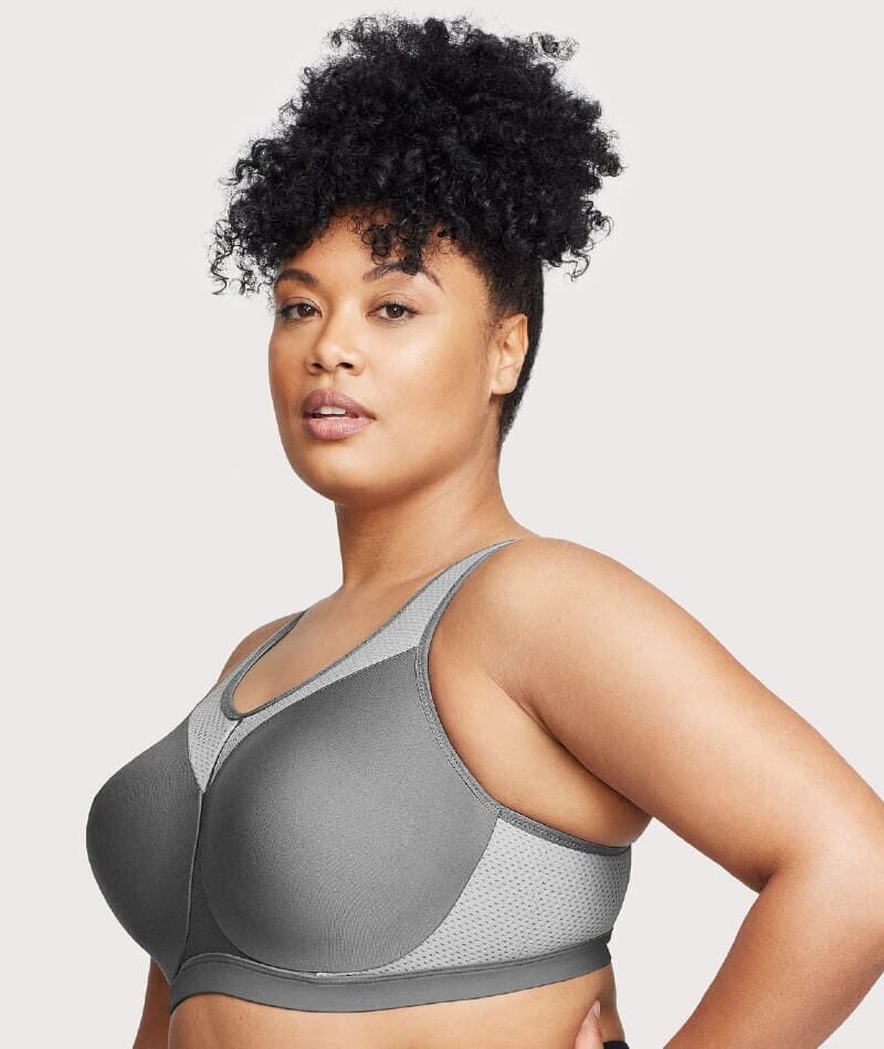Glamorise High Impact Underwire Sports Bra - Grey - Image 3
