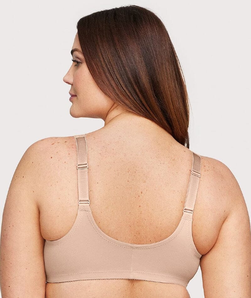 Glamorise WonderWire Front-Closure Stretch Lace Bra - Cafe - Image 2
