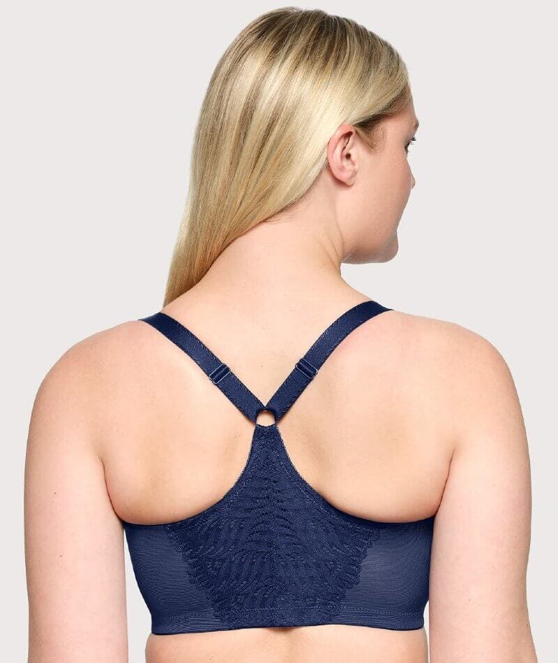 Glamorise Front-Closure T-Back WonderWire Bra - Blue - Image 2