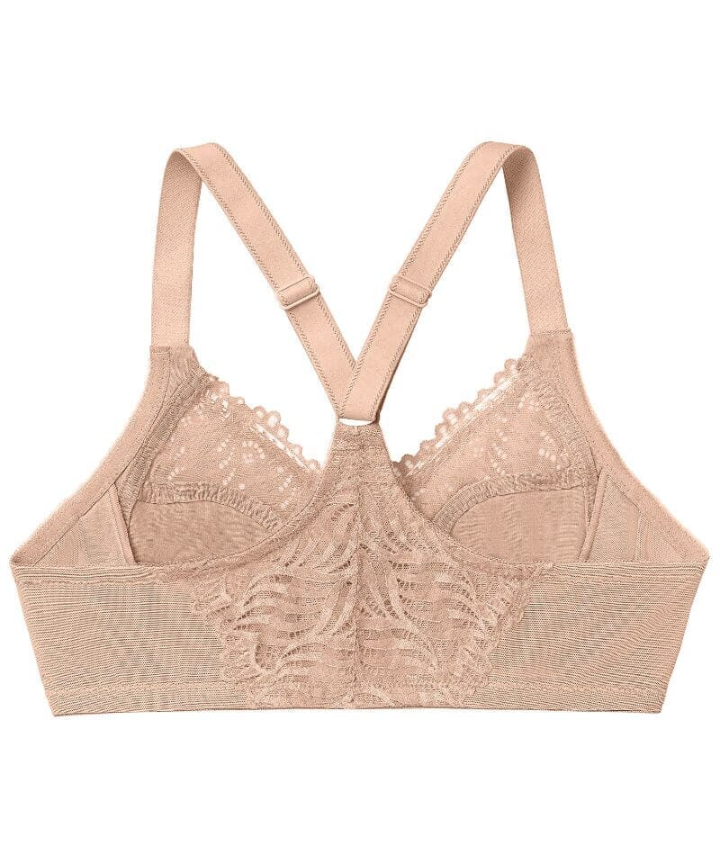 Glamorise Front-Closure T-Back WonderWire Bra 2 Pack - Cafe - Image 8