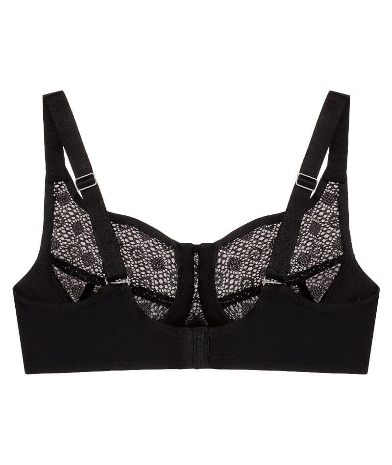 Glamorise Lace Comfort WonderWire Bra - Black - Image 8
