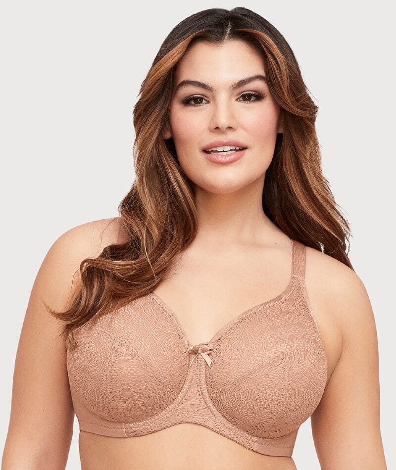 Glamorise Lace Comfort WonderWire Bra - Cappuccino - Image 5