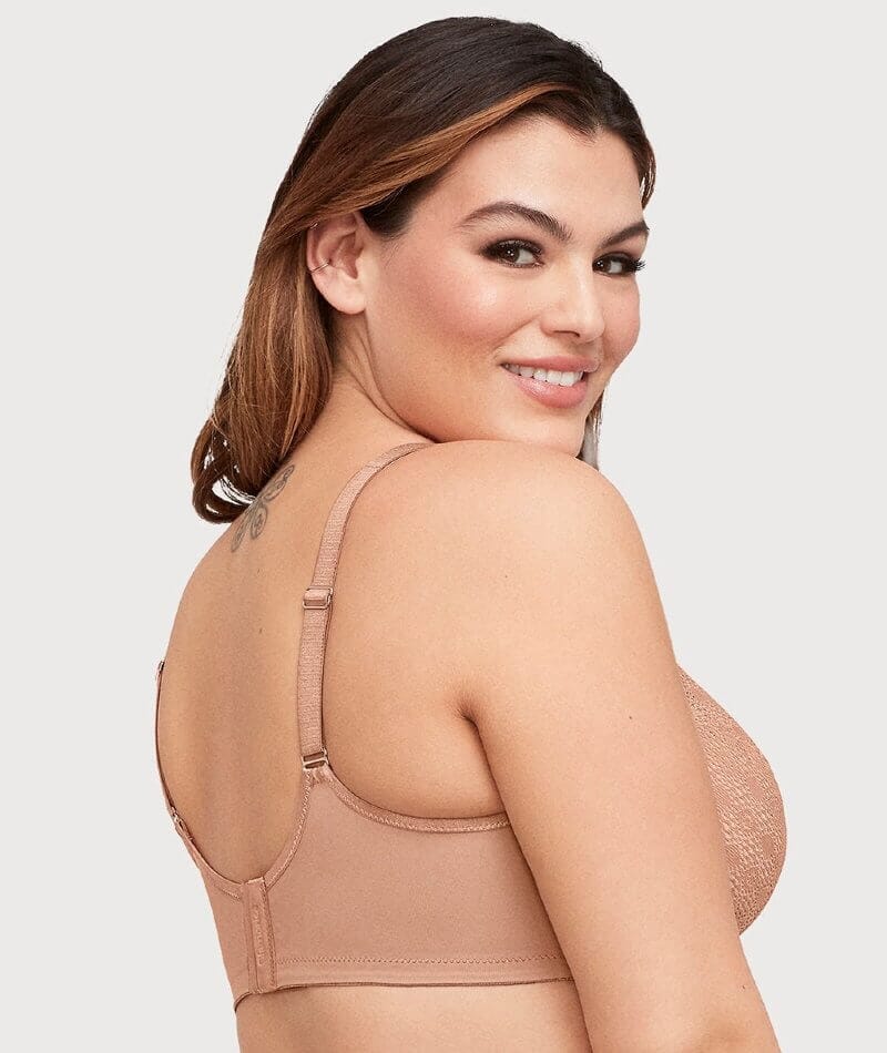 Glamorise Lace Comfort WonderWire Bra - Cappuccino - Image 6