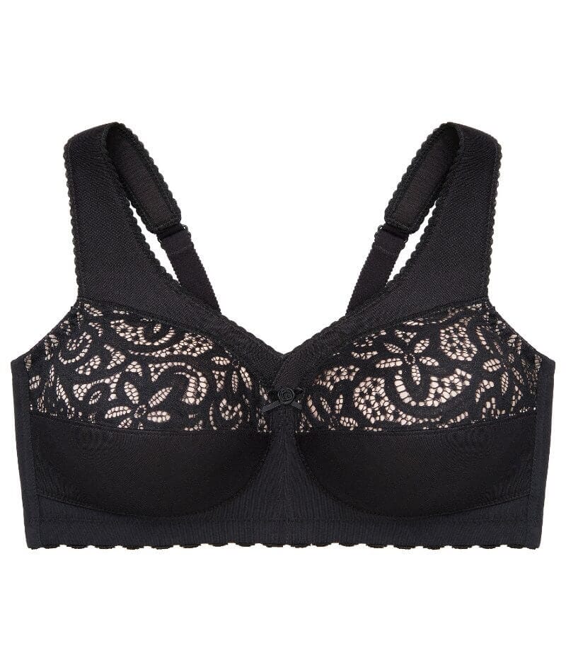 Glamorise Magiclift Cotton Support Wire-Free Bra - Black - Image 6