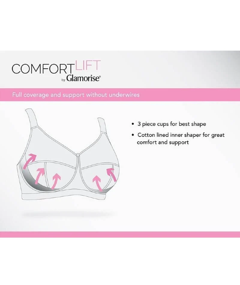 Glamorise Magiclift Front-Closure Posture Back Wire-Free Bra 2 Pack - Cafe - Image 11