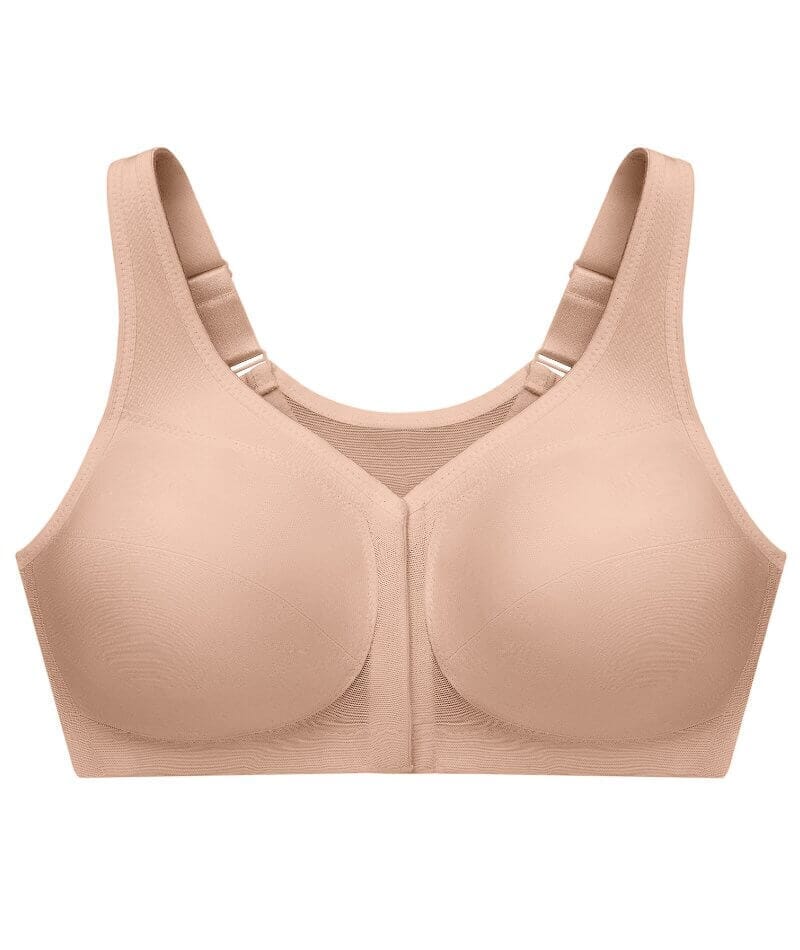 Glamorise Magiclift Front-Closure Posture Back Wire-Free Bra 2 Pack - Cafe - Image 9
