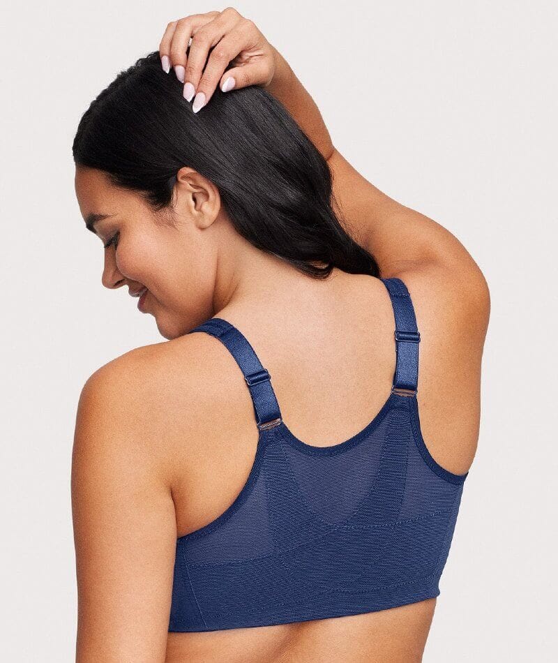Glamorise Magiclift Front-Closure Posture Back Wire-Free Bra - Blue - Image 2