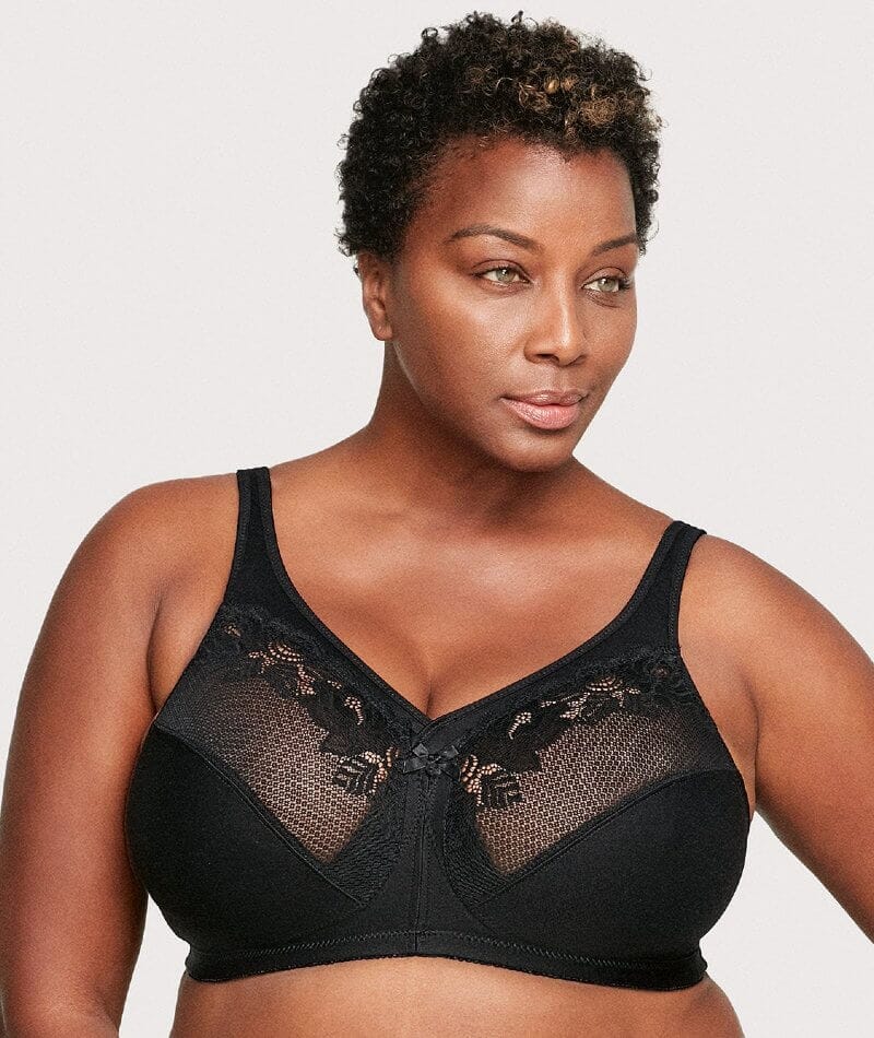 Glamorise Magiclift Minimizer Wire-Free Bra - Black - Image 6