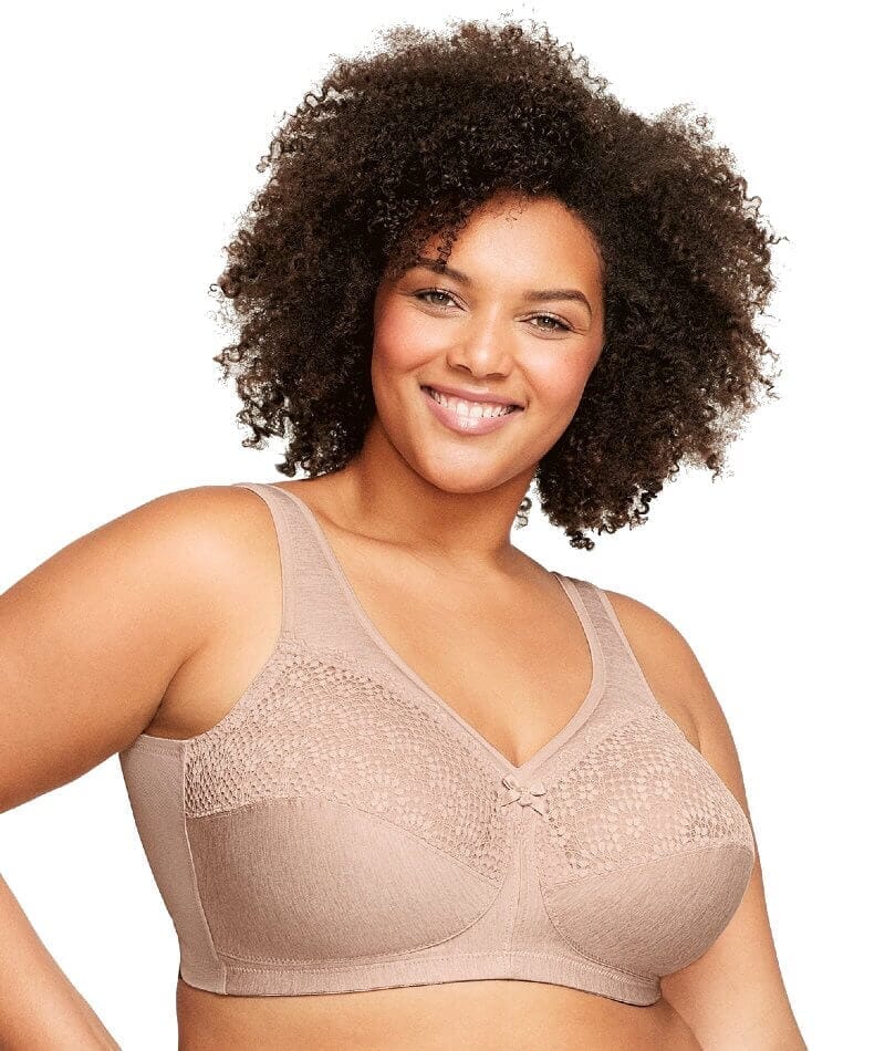 Glamorise Magiclift Moisture Control Wire-Free Bra 2 Pack - Cafe - Image 4
