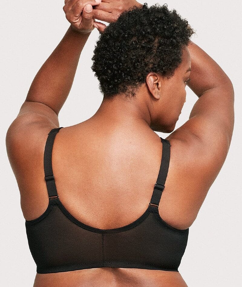 Glamorise Magiclift Natural Shape Wire-Free Front-Closure Bra - Black - Image 2