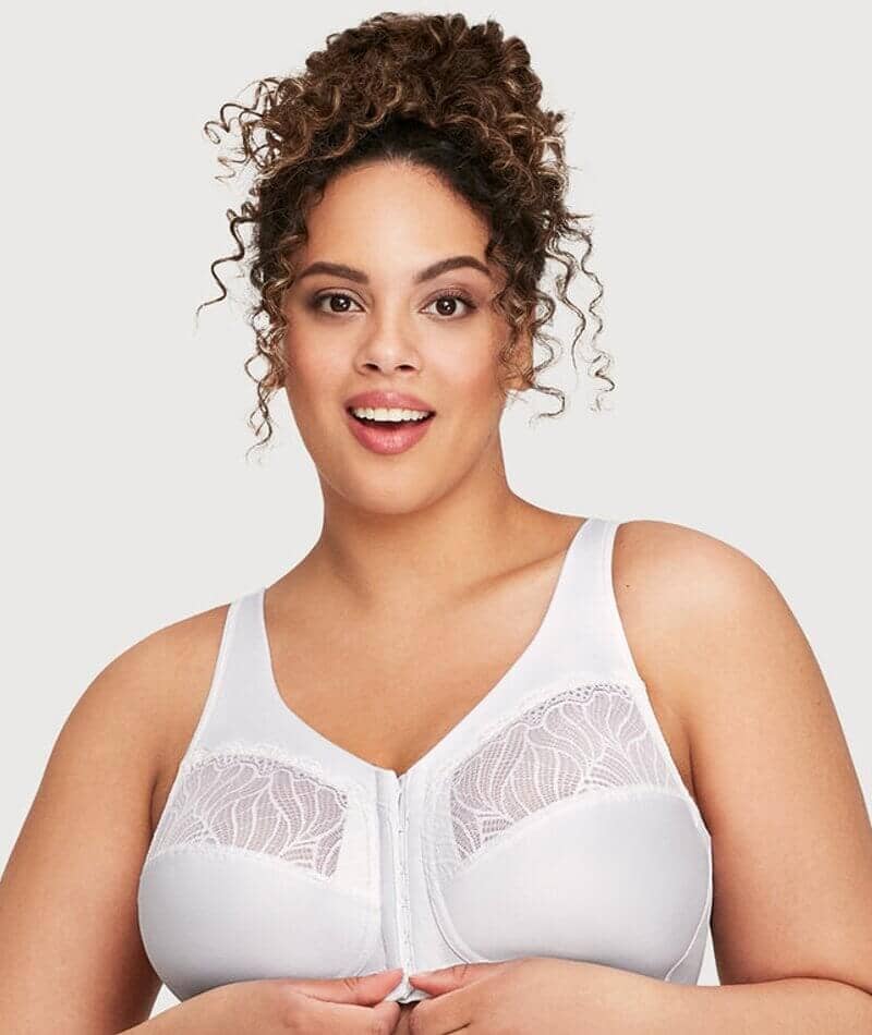Glamorise Magiclift Natural Shape Wire-Free Front-Closure Bra - White - Image 3