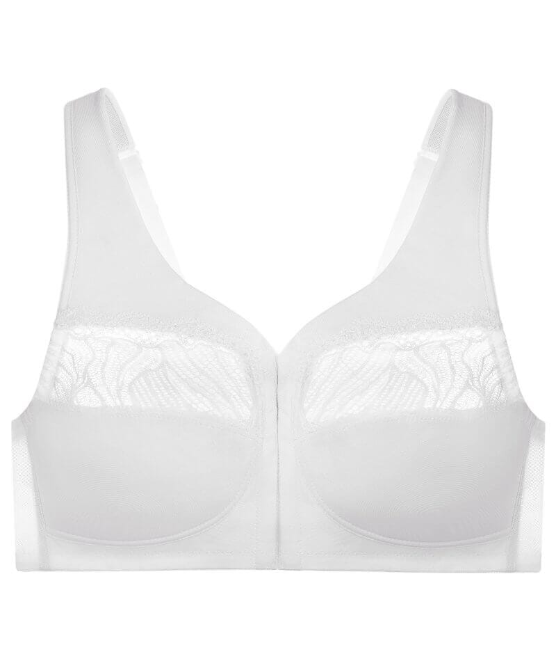 Glamorise Magiclift Natural Shape Wire-Free Front-Closure Bra - White - Image 4